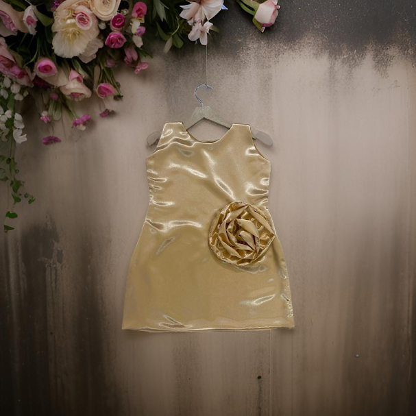 Golden elegant flower dress