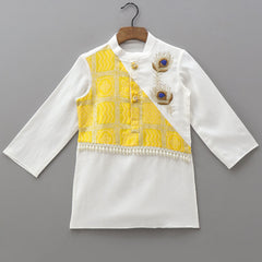 Peacock Grace Ivory Dhoti Kurta Set