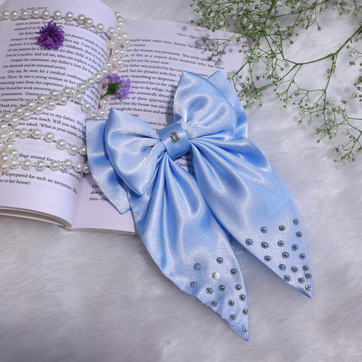 Light Blue Hair Bow