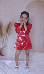 Bell dress with pearl embellishments
