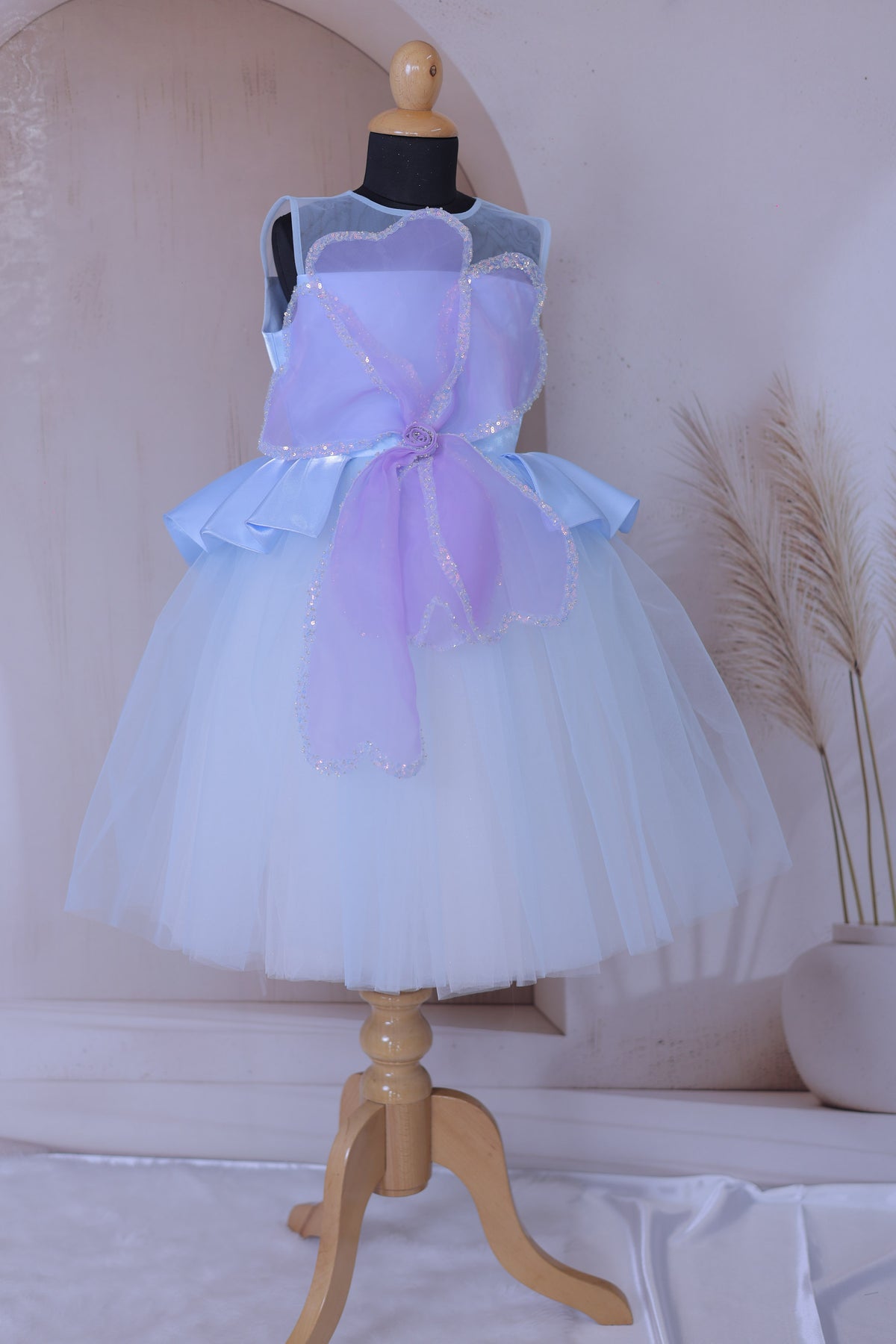 Celestial Bloom Tulle Party Dress